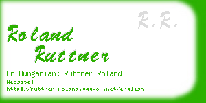 roland ruttner business card